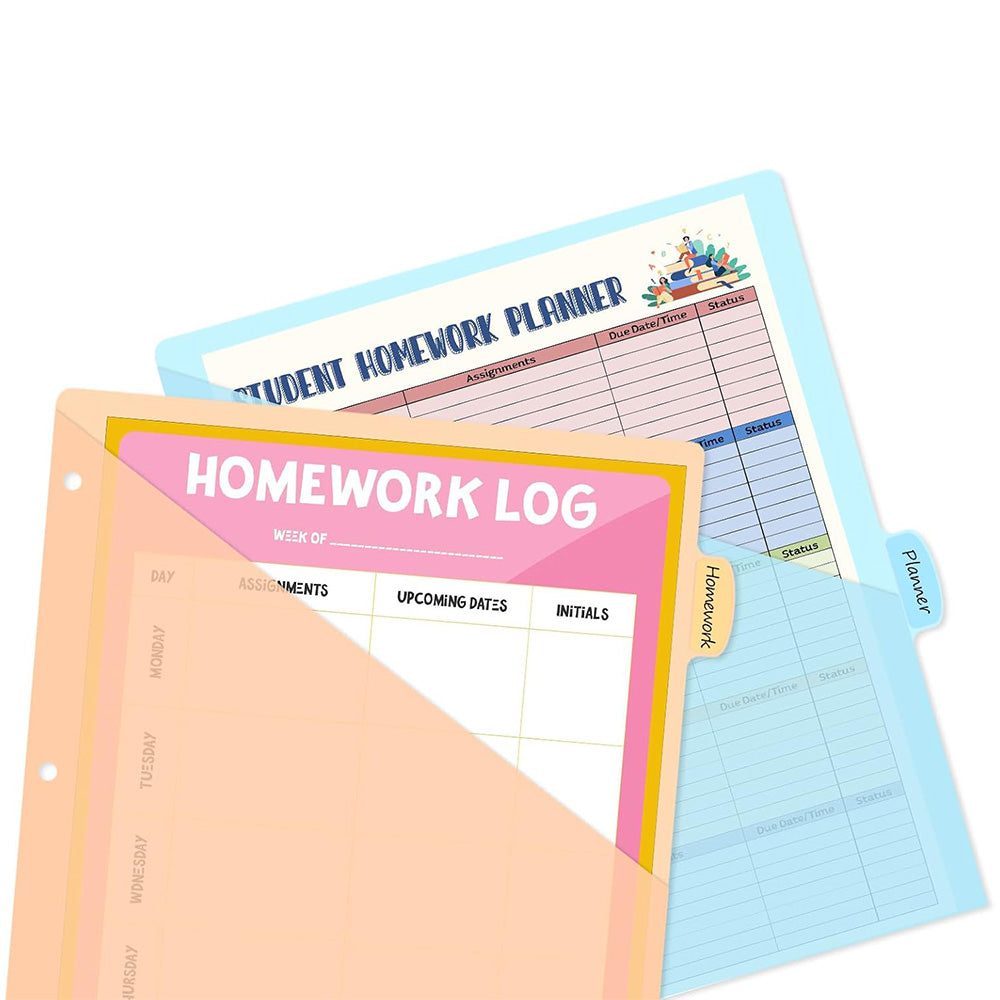 16 PCS Plastic Binder Dividers with Tabs A4 Subject Dividers for Student Teacher