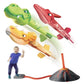Dinosaur Rocket Launcher Toy Set Outdoor Fun Toys for Boys and Girls Birthday Gift