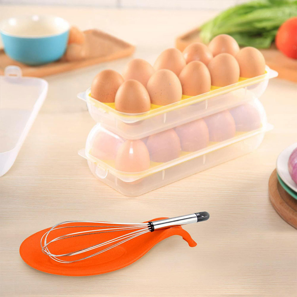6 Pack Heat Resistant Silicone Spoon Rest Utensil Holders