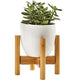 Adjustable Bamboo Plant Stand Holder Indoor for Stable Plant Display