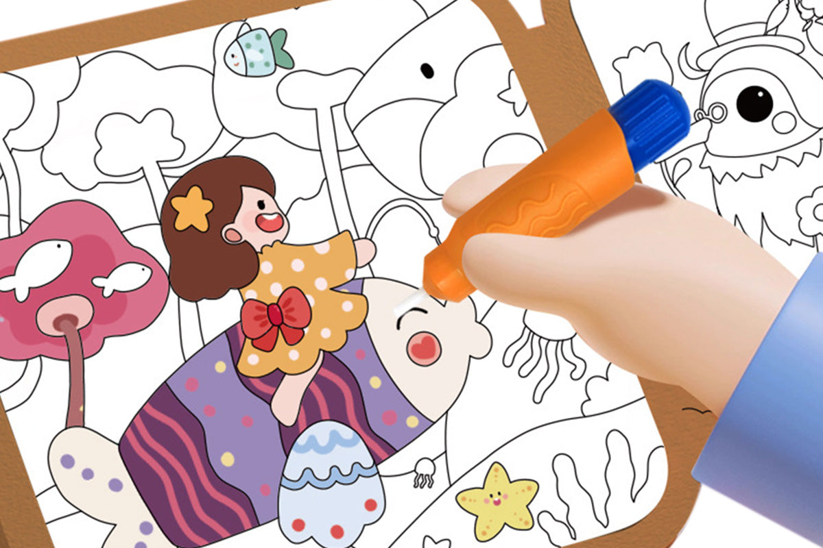 Reusable Water Coloring Book Water Doodle Book Toys Water Painting Book