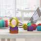 6 Pieces Sensory Textured Silicone Snap Bracelets Fidget Toys