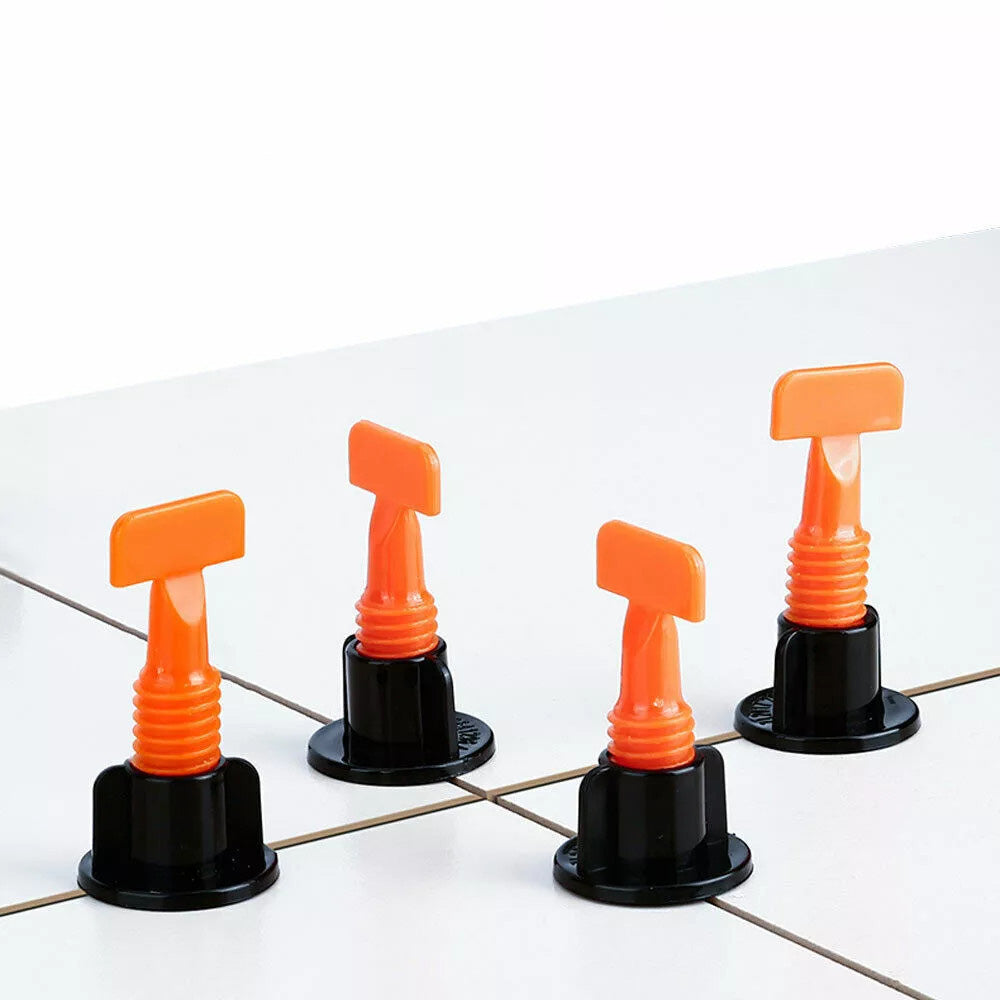50 PCS Tile Leveling System Kit with Wrench Reusable Tile Leveling Clips for Tile Installation