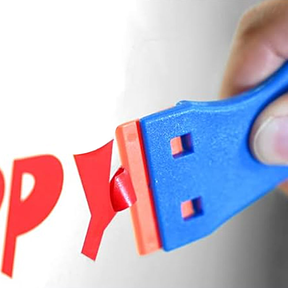 Plastic Razor Blade Scraper with 2Pcs Scraper Tool and 100Pcs Plastic Blades Cleaning