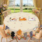 Cute Cat Tablecloth Dining Table Cover Polyester Tablecover