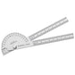 Stainless Steel Angle Protractor 0-180 Degree Gauge for Woodworking DIY Measuring Tool
