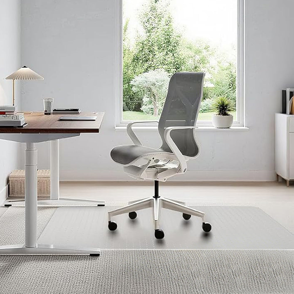 Clear PVC Office Chair Mat for Carpet with Anti-Slip Studs for Office Study Gaming Room
