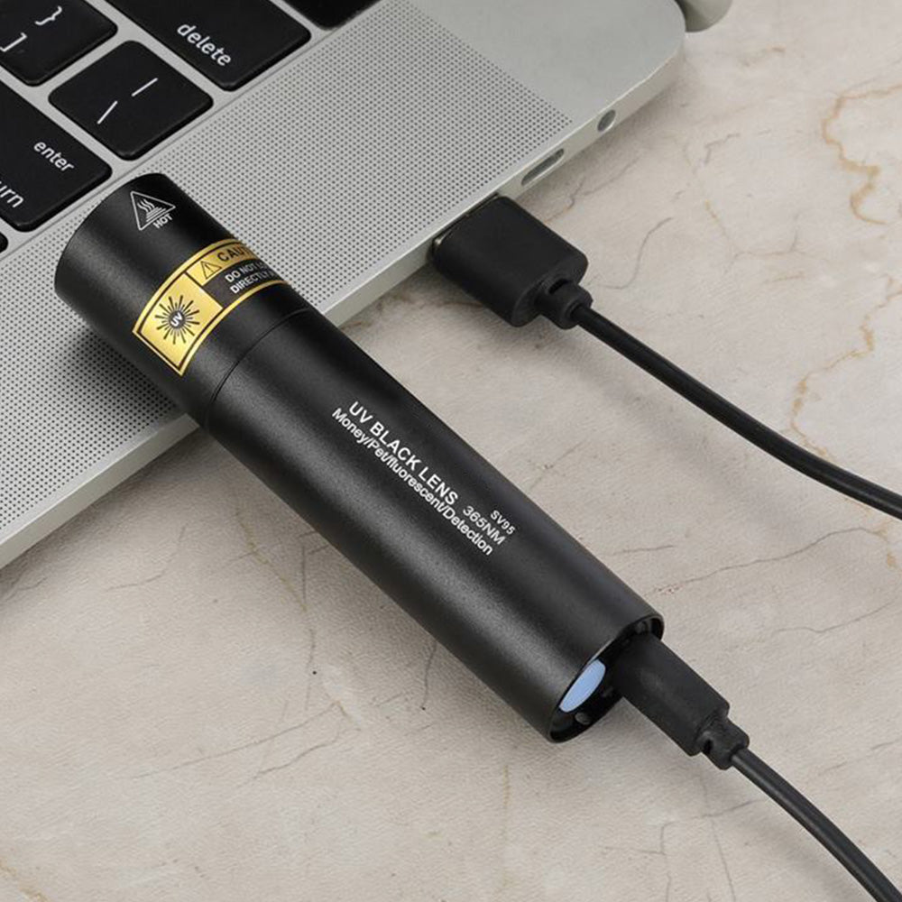 UV Flashlight 365nm LED with Rechargeable Battery for Pet Stain Detection