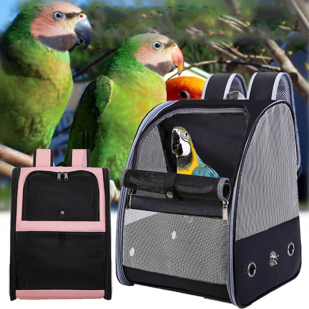 Pet Bird Carrier Backpack with Standing Perch
