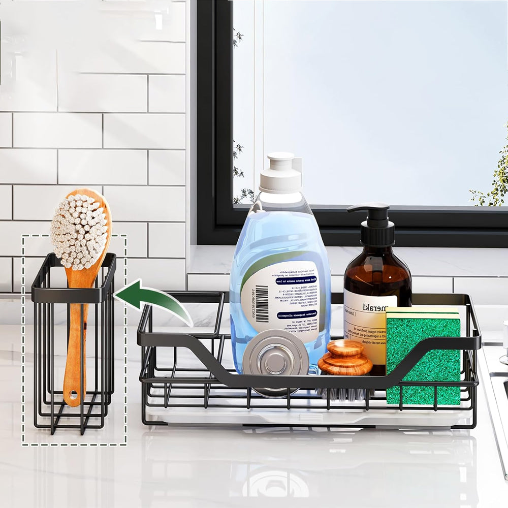 Sponge Holder for Kitchen Sink Detachable Stainless Steel Sink Holder