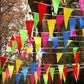 Colorful Triangle Pennant Banner Flags Set for Weddings Ceremonies Parties and Festivals