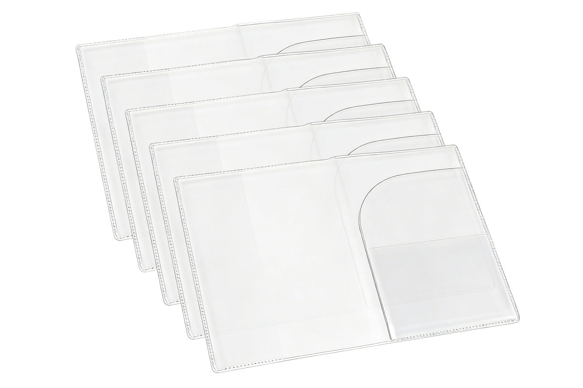 5 Pack Clear Passport Cover Protector Case with Card Slots