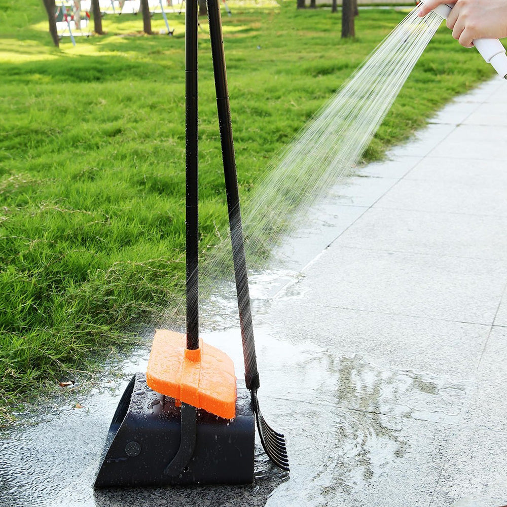 Pet Pooper Scooper Swivel Bin And Rake With Bag Attachment For Lawn Yard