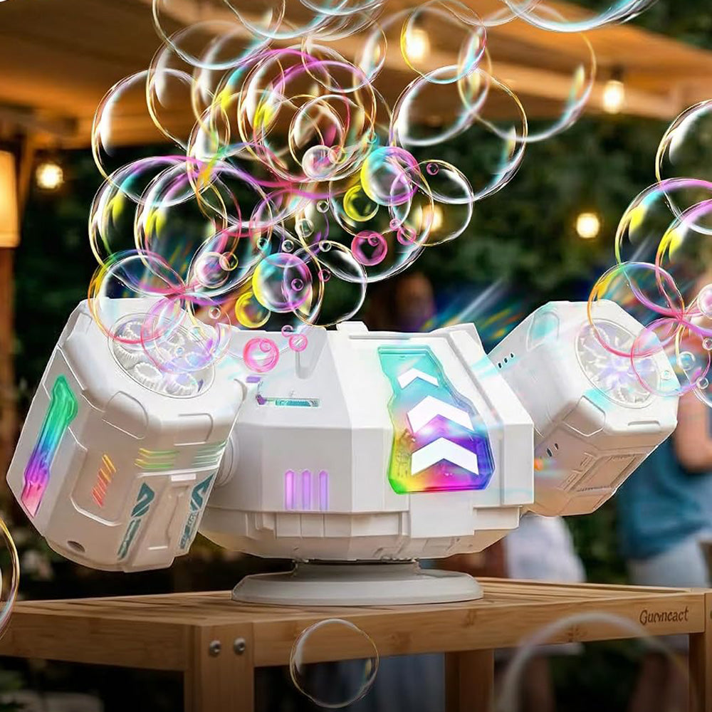 Rechargeable Bubble Machine with RGB Lights for Parties Weddings Events