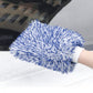 2PC Microfibre Wash Mitt Car Detailing High Density Long Pile Scratch Free Mitt with Elastic Cuff