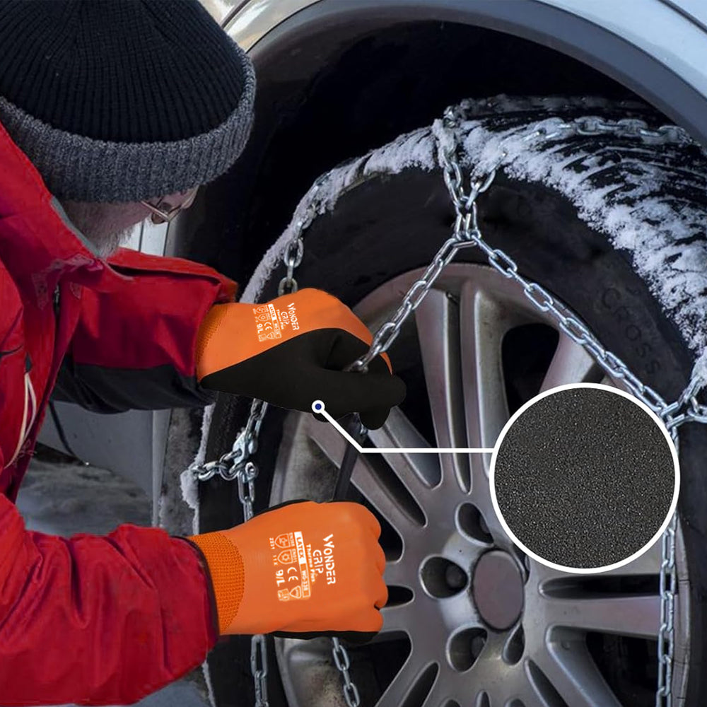 Pair of Thermal Winter Work Gloves Water-resistant Palm and Back Warm Gloves