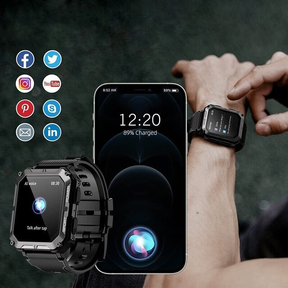 Bluetooth Smart Watch Fitness Tracker with Heart Rate Monitor