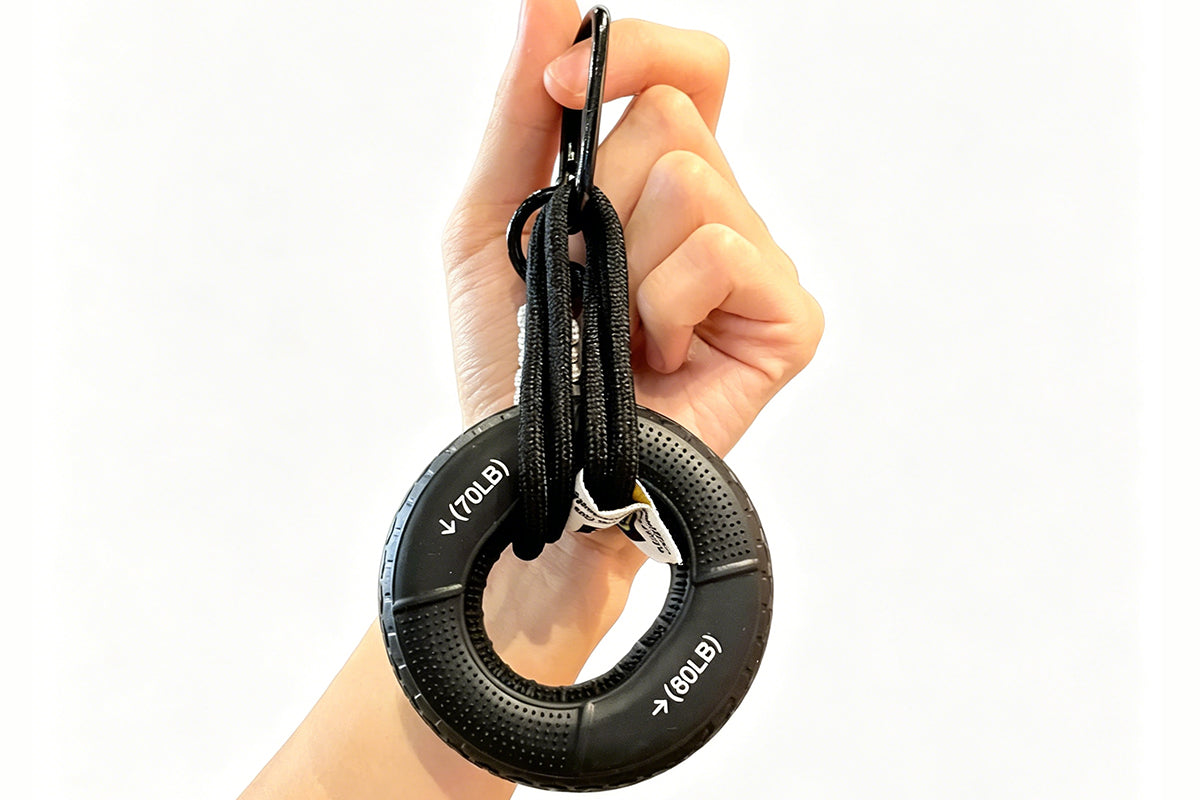 Silicone Grip Strength Ring Hand Exerciser Stress Relief Keychain