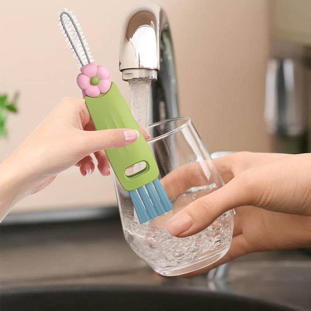 2Pcs 3-in-1 Cup Lid Crevice Cleaning Brush