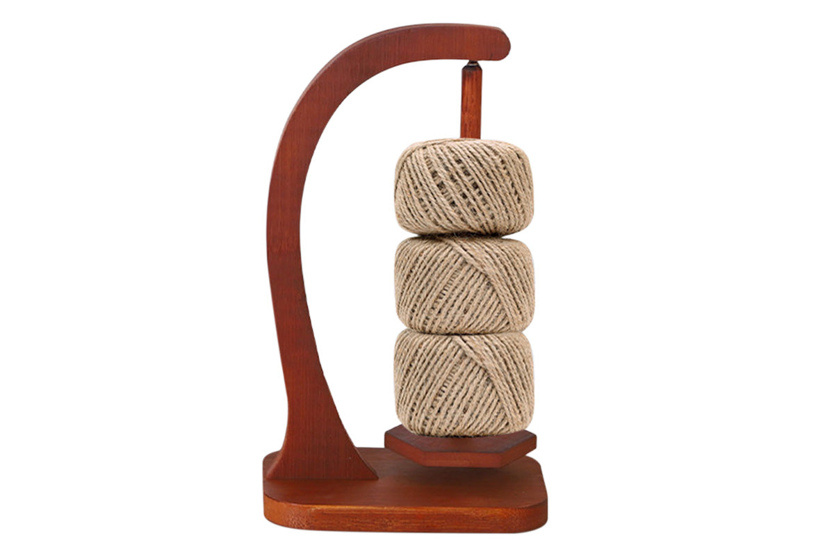 Yarn Holder for Crocheting and Knitting Wooden Yarn Spinner