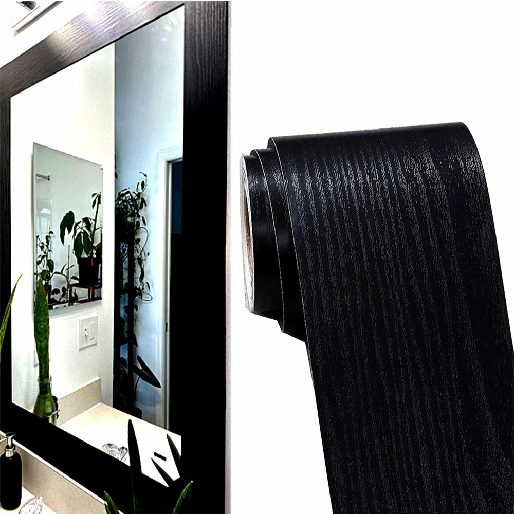 Peel and Stick Wood Grain Border Waterproof Sticker Self Adhesive for Wall