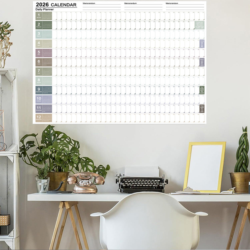 2026 Wall Calendar Large Annual Hanging Fully Year Wall Planner