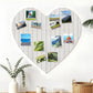 75x74cm Heart Shaped Felt Photo Message Display Board with Adhesive Dots