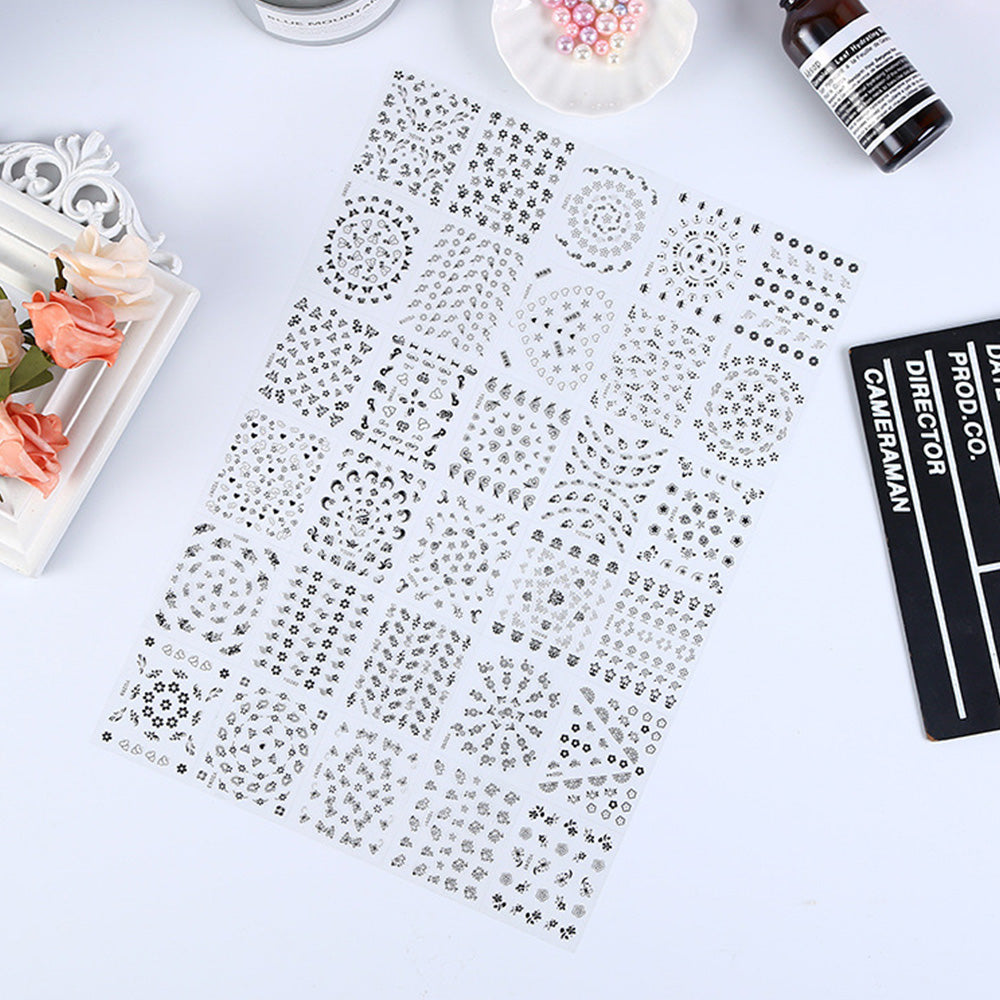 3D Floral Self Adhesive Nail Stickers for DIY Nail Art Decoration
