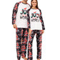 Family Matching Outfits Christmas Tree Snowflake Letter Printed Long Sleeve Pyjama Set