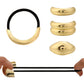 3Pcs Metal Gold Hair Ties with Geometric Design Stretchy Ponytail Cuff Holders