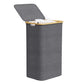100L Laundry Basket with Lid Clothes Hampers for Laundry with Bamboo Handles Removable Bag