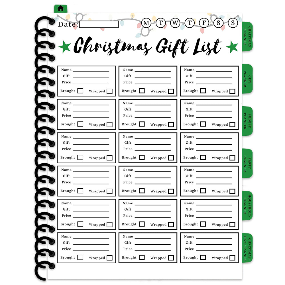 Christmas Planner Holiday Season Organizer Notebook Simple Christmas to Do Planner