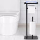 Free Standing Toilet Paper Holder With Shelf Bathroom Organizer Anti Slip Base
