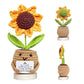 Positive Sunflower Crochet Doll with Card Sunflower Gifts for Teacher Best Friend