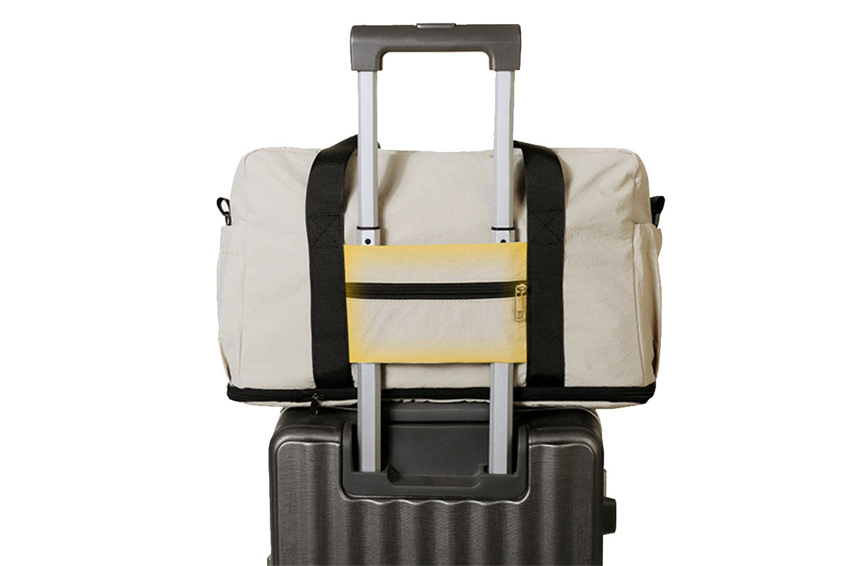 Expandable Travel Duffel Bag Gym Bag with Wet Dry Compartment