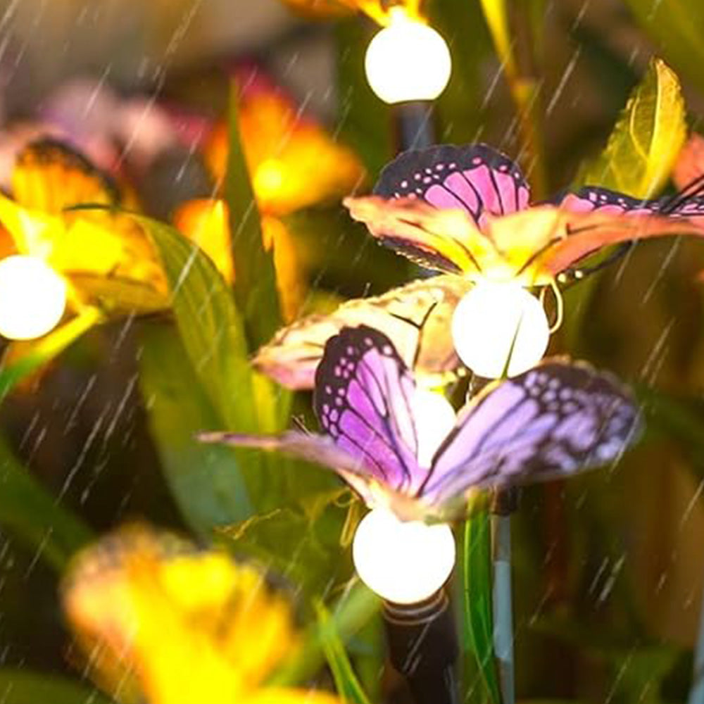 Solar Butterfly Garden Lights with 12 Stems for Outdoor Decor – IP65 Waterproof, Vibrant Illumination