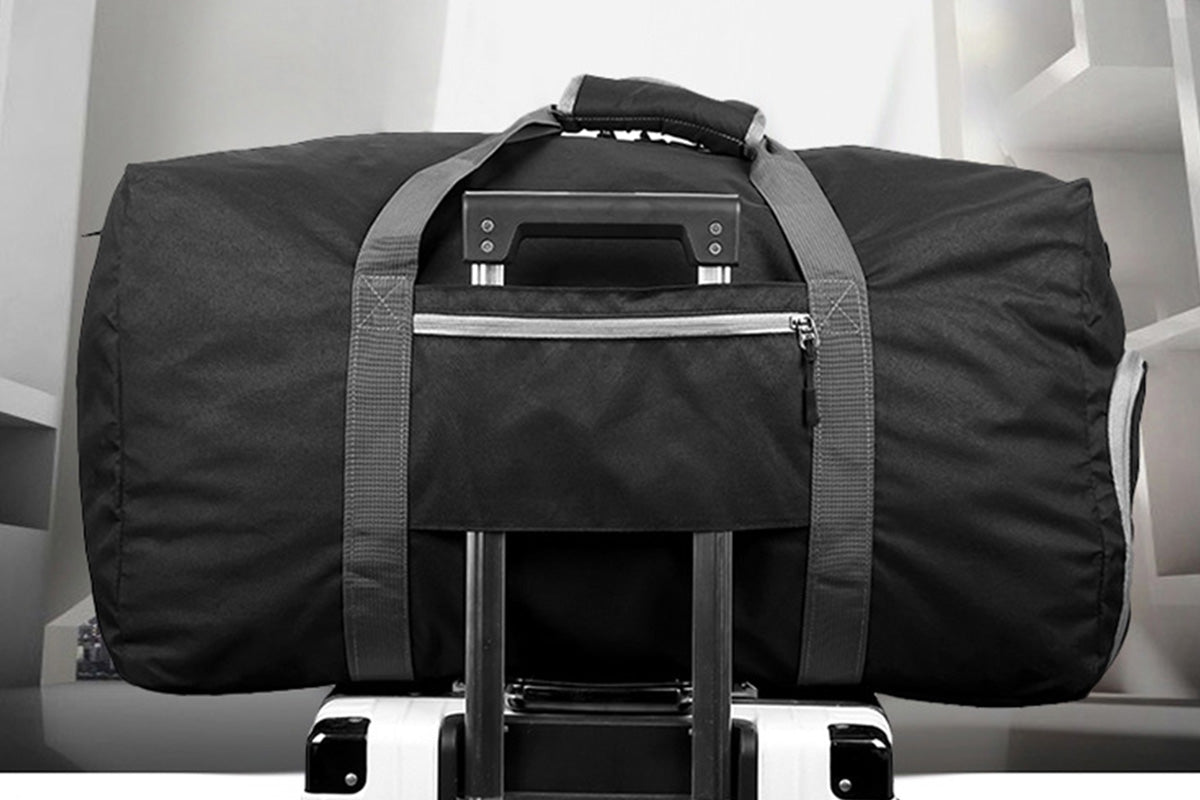 Large Foldable Travel Duffel Bag Carry On Shoulder Duffle Bag With Shoe Compartment