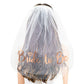 3pcs Bride to Be Sash Headband Tiara Veil Tattoo Bachelorette Bridal Shower Decoration Accessories