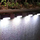 4Pcs LED Solar Fence and Step Lights for Outdoor Garden Stairs and Deck