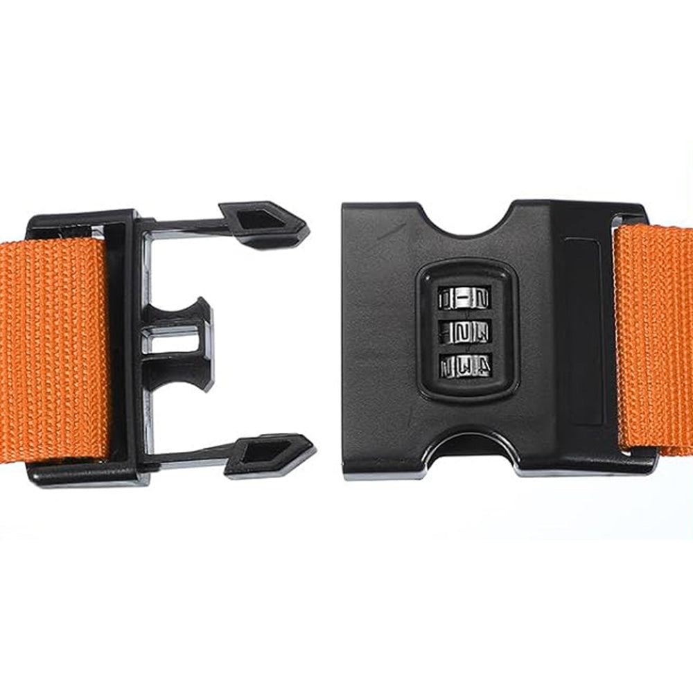 200cm Cross Packing Luggage Strap with Combination Lock for Suitcase