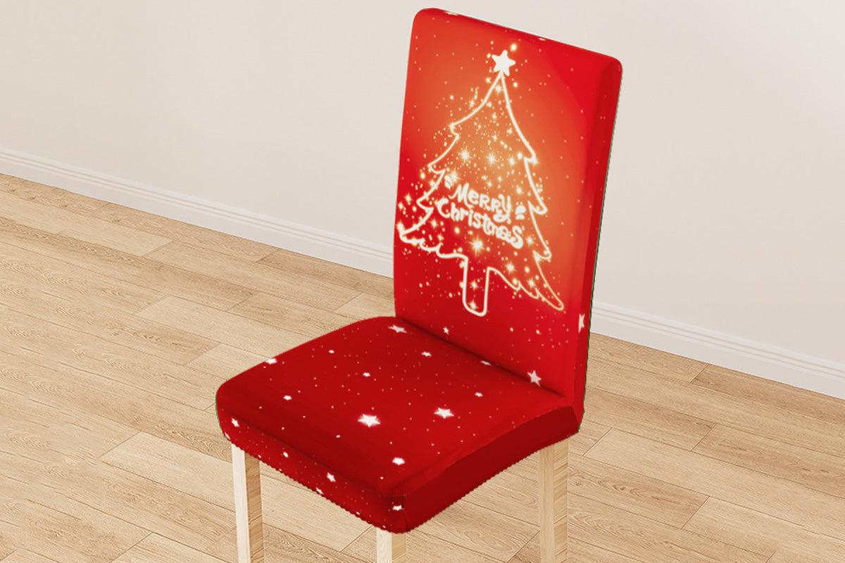 Christmas Chair Cover Slipcover for Dining Chairs for Christmas Parties and Holiday Decor