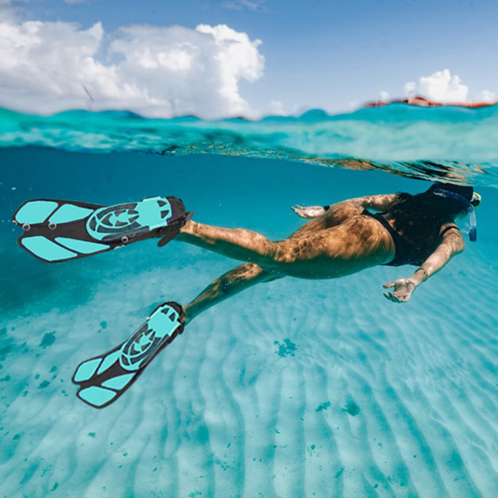 Pair of Snorkel Fins Snorkeling Diving Swimming Fins Barefoot Flippers