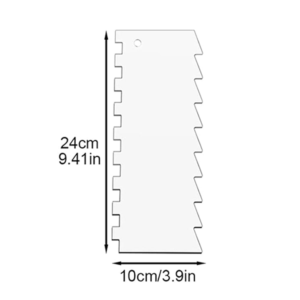 7Pcs Acrylic Cake Scraper Contour Decorating Tools with Hole