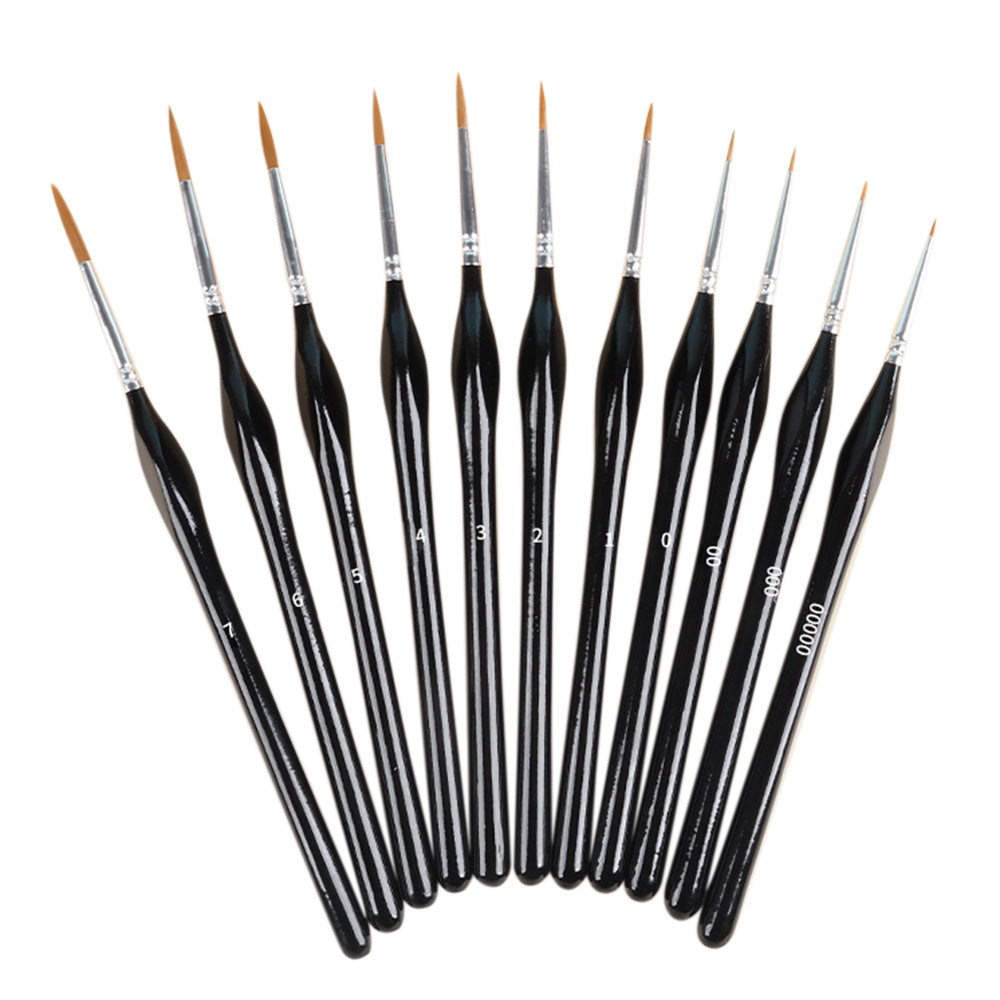 11 PCS Artist Paint Brush Set Detail Painting Brush for Watercolor Acrylic Oil