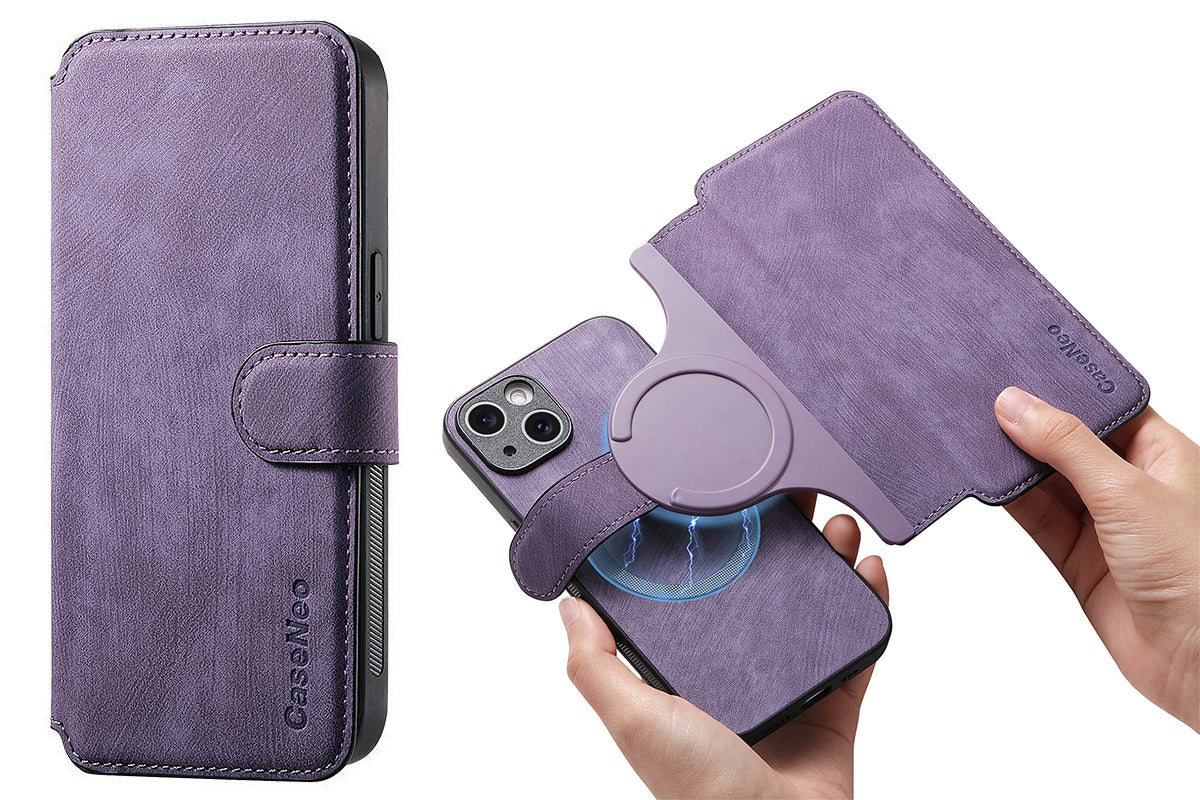 Magnetic Wallet Case for iPhone 17Series RFID Blocking Card Holder Phone Stand