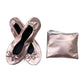 Women Foldable Indoor Ballet Flat Roll Slipper Shoes Dance Shoes Party Ball Prom
