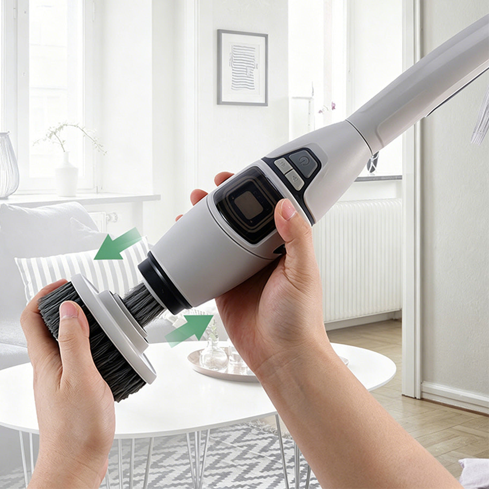 Electric Spin Scrubber with 10 Brush Heads 3 Speeds Cordless Cleaning Brush for Home Office