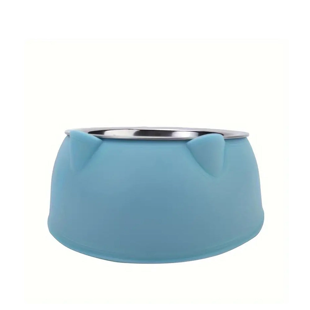 Slanted Stainless Steel Pet Feeder Bowl