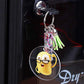 120 Piece Clear Acrylic Blank Keychain Pendant DIY Craft Set