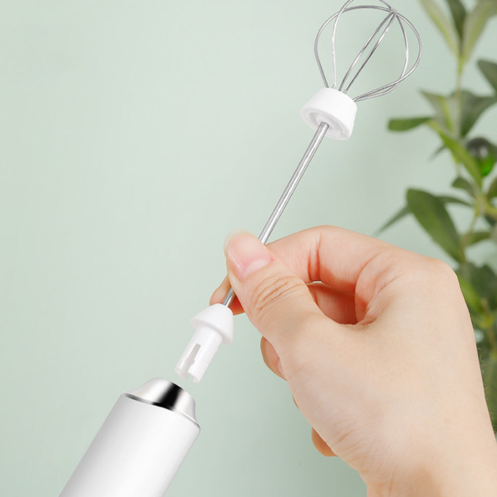 Handheld Electric Coffee Milk Frother Double Head Whisk Egg Beater with 3 Speeds